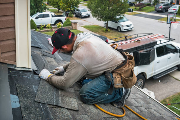 Professional Flat Roof Repair technician working in Streetman, TX